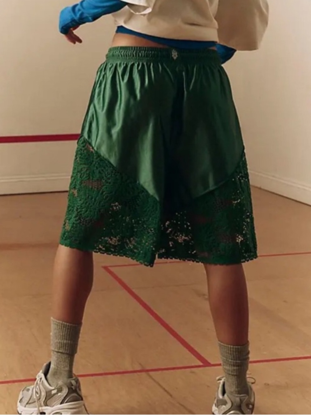 FREE PEOPLE Roster Shorts in Heritage Green Sz M NWT $68 - Picture 3 of 7